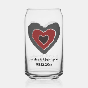 Gothic Melting Liebe Herz Custom Wedding Dosenglas