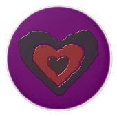 Gothic Melting Liebe Herz Keramik Knob Keramikknauf (Vorderseite)