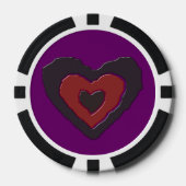 Gothic Melting Liebe Herz Pokerchips (Vorderseite)