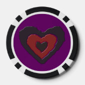 Gothic Melting Liebe Herz Pokerchips (Rückseite)