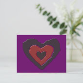 Gothic Melting Liebe Herz Postkarte (Stehend Vorderseite)