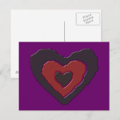 Gothic Melting Liebe Herz Postkarte (Vorne/Hinten)