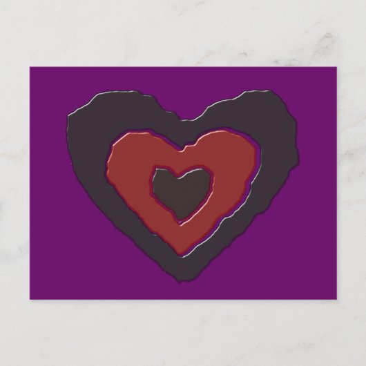 Gothic Melting Liebe Herz Postkarte (Vorderseite)