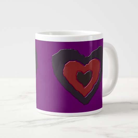 Gothic Melting Liebe Herz Tasse (Vorderseite Rechts)
