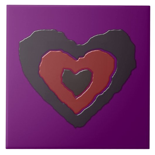 Gothic Melting Liebe Herz Tile Fliese (Vorderseite)
