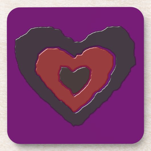Gothic Melting Liebe Herz Untersetzer (Vorderseite)