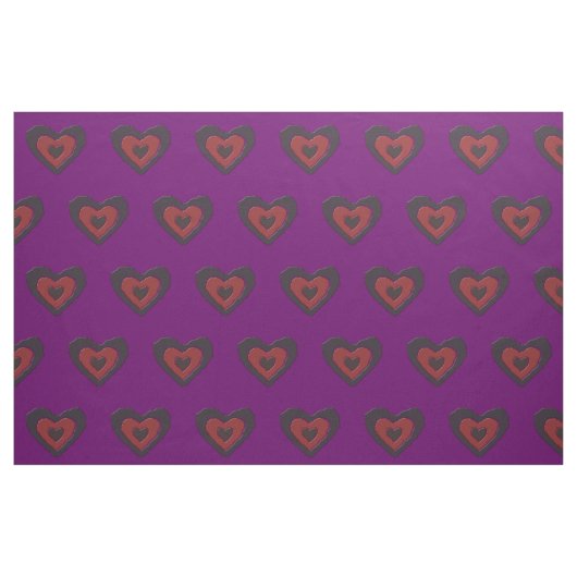 Gothic Melting Liebe Herzkastengewebe Stoff (Fat Quarter (45,7 x 55,9 cm))