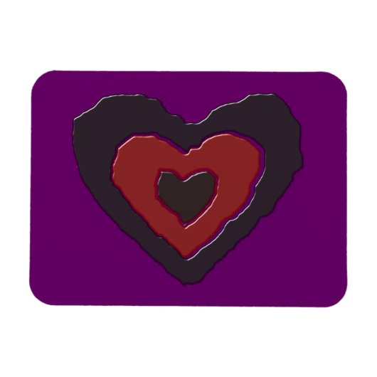 Gothic Melting Liebe Herzmagnet Magnet (Horizontal)
