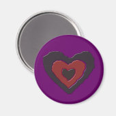 Gothic Melting Liebe Herzmagnet Magnet (Vorderseite/Rückseite)