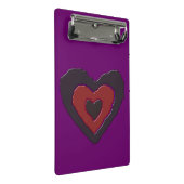 Gothic Melting Liebe Herzmini Zwischenablage Mini Klemmbrett (Schrägansicht)