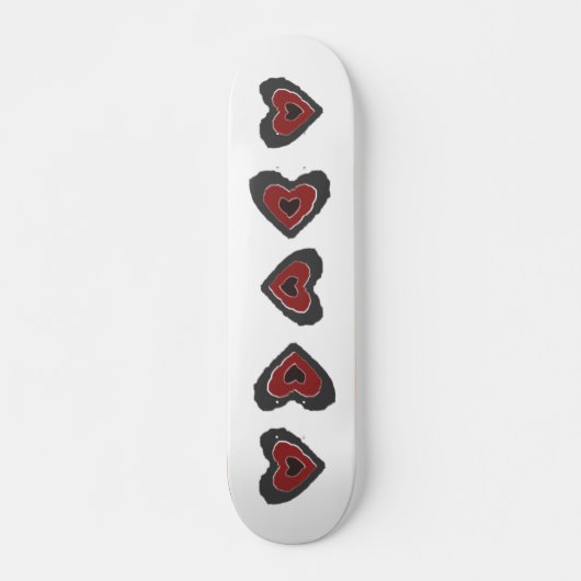 Gothic Melting Liebe Herzskateboard Skateboard (Vorne)