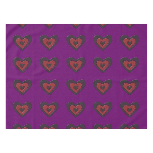 Gothic Melting Liebe Herztablett Tischdecke (Vorderseite (Horizontal))