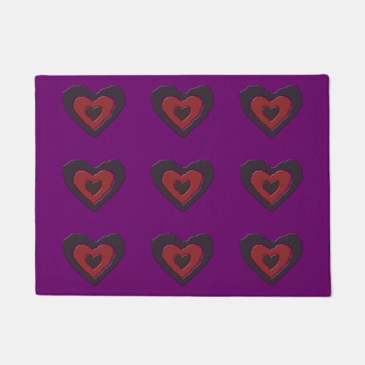 Gothic Melting Liebe Herztür matt Fußmatte (Vorderseite)