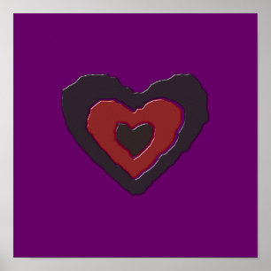 Gothic Melting Love Herzposter Poster