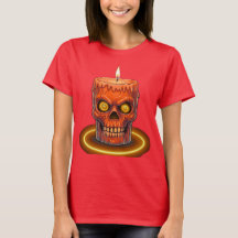 Gothic Melting Skull Kerze Damen T-Shirt - Spoo