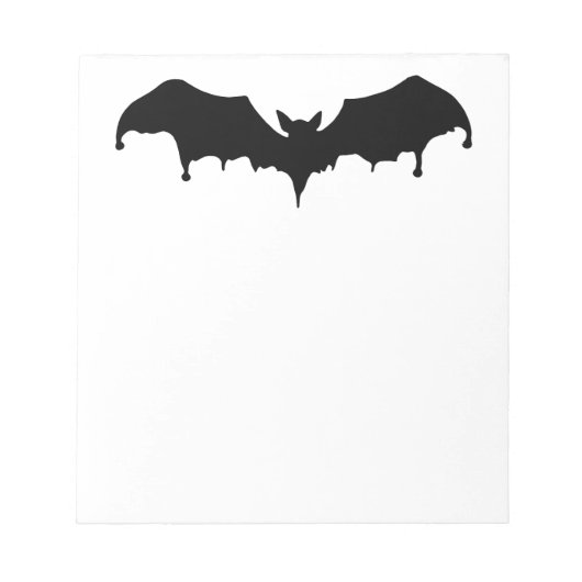 Gothic Melting Vampire Fledermaus Notizblock (Vorderseite)