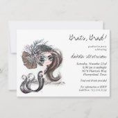 Gothic Mermaid | Cool Dark Rebel Abschluss Invita Einladung (Vorderseite)