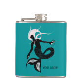 Gothic Mermaid Dark Fantasy Sea Creature Flachmann (Vorderseite)