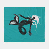 Gothic Mermaid Dark Fantasy Sea Creature Fleecedecke (Vorderseite (Horizontal))