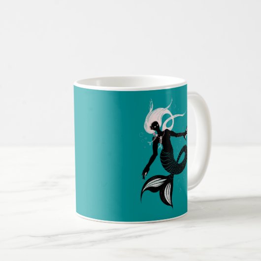 Gothic Mermaid Dark Fantasy Sea Creature Kaffeetasse (VorderseiteRechts)