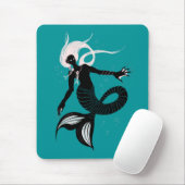 Gothic Mermaid Dark Fantasy Sea Creature Mousepad (Mit Mouse)