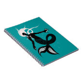 Gothic Mermaid Dark Fantasy Sea Creature Notizblock (Rechte Seite)