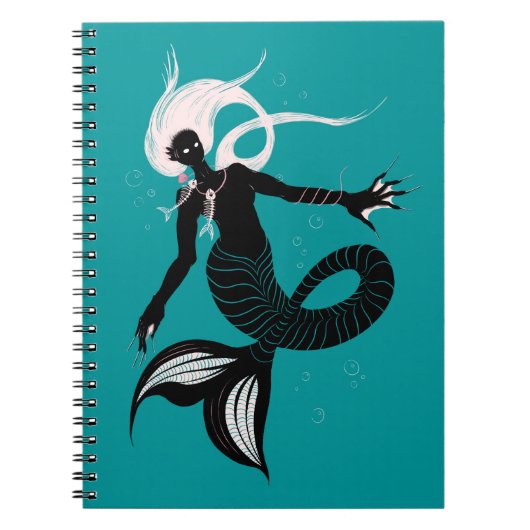 Gothic Mermaid Dark Fantasy Sea Creature Notizblock (Vorderseite)