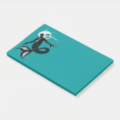 Gothic Mermaid Dark Fantasy Sea Creature Post-it Klebezettel (angewinkelt)