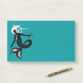 Gothic Mermaid Dark Fantasy Sea Creature Post-it Klebezettel (Auf Schreibtisch)