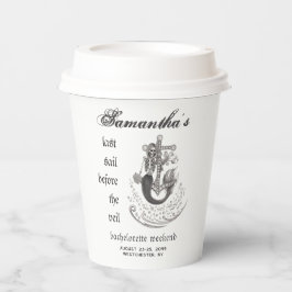 Gothic Mermaid Last Sail Veil Junggeselinnen-Absch Pappbecher