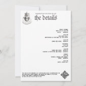 Gothic Mermaid letzte Segel vor Veil Bachelorette Einladung (Rückseite)