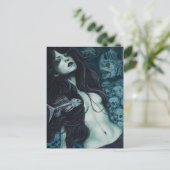Gothic Mermaid Postcard Postkarte (Stehend Vorderseite)