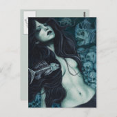 Gothic Mermaid Postcard Postkarte (Vorne/Hinten)