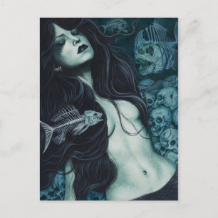 Gothic Mermaid Postcard Postkarte
