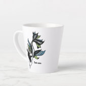 Gothic Mermaid Schöne Tinte Zeichn Name Milchtasse (Linke Ecke)