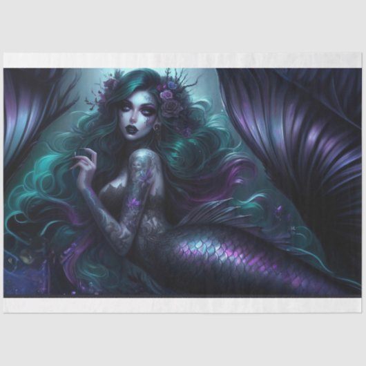 Gothic Mermaid Seidenpapier (Vorderseite)