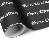 Gothic "Merry Christmas" Wrapping Paper  Geschenkpapier (Rolleneckpunkt)