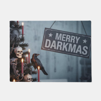 Gothic "Merry Darkmas" Horror Christmas Tree Fußmatte