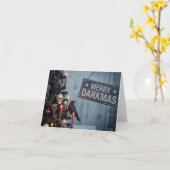 Gothic "Merry Darkmas" Horror Christmas Tree Karte (Gelbe Blume)
