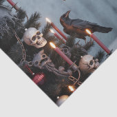 Gothic "Merry Darkmas" Horror-Weihnachtsbaum Seidenpapier (Ausschnitt)