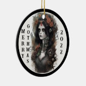Gothic Merry Gothmas Keramik Ornament (Rechts)
