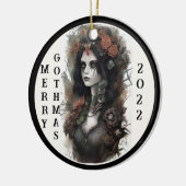 Gothic Merry Gothmas Keramik Ornament (Links)
