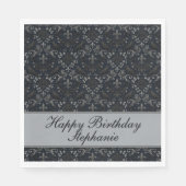 Gothic Midnight Victorian Raben Geburtstag Serviette (Vorderseite)