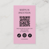 Gothic Minimal Compact Powder Makeup Visitenkarte (Rückseite)