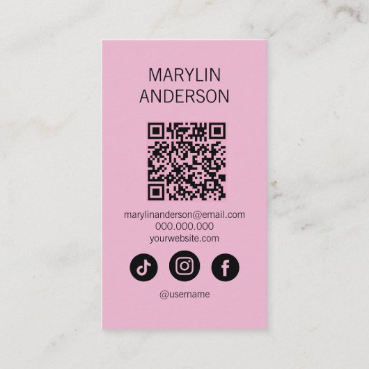 Gothic Minimal Compact Powder Makeup Visitenkarte (Rückseite)