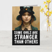 GOTHIC MIRL STANGE BIRTHDAY GREETING CARD KARTE (Gelbe Blume)