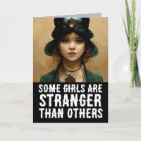 GOTHIC MIRL STANGE BIRTHDAY GREETING CARD