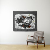 Gothic Mirror Girl-Rose Wandteppich (Beispiel (Horizontal))