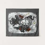 Gothic Mirror Girl-Rose Wandteppich (Vorderseite (Horizontal))