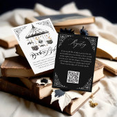 Gothic Mobile Books for Baby & Registry QR Code Begleitkarte
